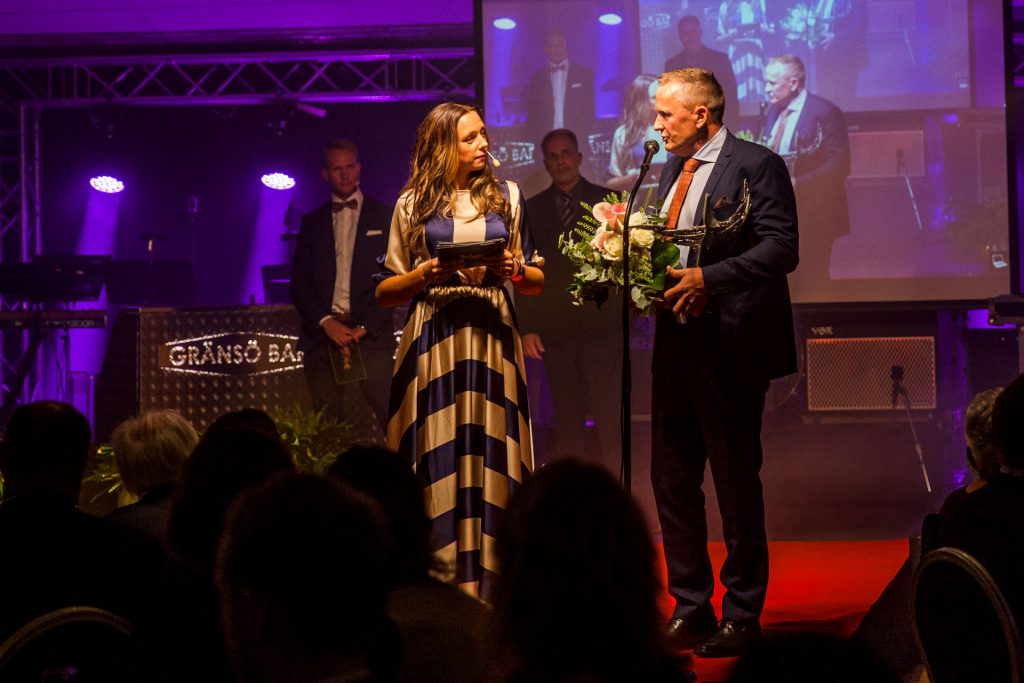 Gertrudsvik Sjöstad blev årets Tillväxtföretag och priset togs emot av Per Karlsson. Priset utses av Västervik Framåt och delades ut av Jan Halling.